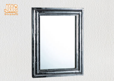 ديكور المنزل التقليدية مستطيلة مرآة الحائط مع الفضة فسيفساء الزجاج الإطار