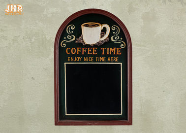 ديكور خشبي مؤطر الجدار شنقا السبورة القهوة وقت الجدار تسجيل