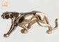 الذهب ورقة بوليريسين ليوبارد النحت الألياف الزجاجية الحيوان الجدول تمثال التماثيل