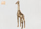 الذهب ليف الفيبرجلاس الزرافة النحت التماثيل الحيوانية الدائمة الجدول تمثال