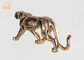 130cm ديكور النحت الفهد مع أوراق الذهب بوليريسين تمثال الحيوان