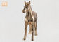 ديكور الذهب ورقة بوليريسين التماثيل الحيوانية الحصان النحت الجدول تمثال
