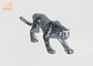 ديكور المنزل الفضة أوراق بوليريسين التماثيل الحيوانية الفيبرجلاس ليوبارد النحت