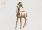 الجدول ديكور بوليريسين زيبرا تمثال الفيبرجلاس الحيوان النحت الذهب ليف