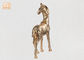 الجدول ديكور بوليريسين زيبرا تمثال الفيبرجلاس الحيوان النحت الذهب ليف