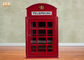 البريطانيون كشك الهاتف خزائن ديكور خشبي مجلس الوزراء اللون الأحمر يمول الطابق رف الأثاث