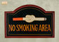 ممنوع التدخين جدار خشبي علامات اللوحة اليد