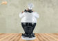 العتيقة الدهون الشيف ديكور بوليريسين تمثال تمثال الراتنج الشيف 2 زجاجة حامل منضدية النبيذ