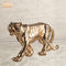 Lifesize الراتنج النمر تمثال تمثال حيوان الفيبرجلاس الذهبي الديكور الداخلي